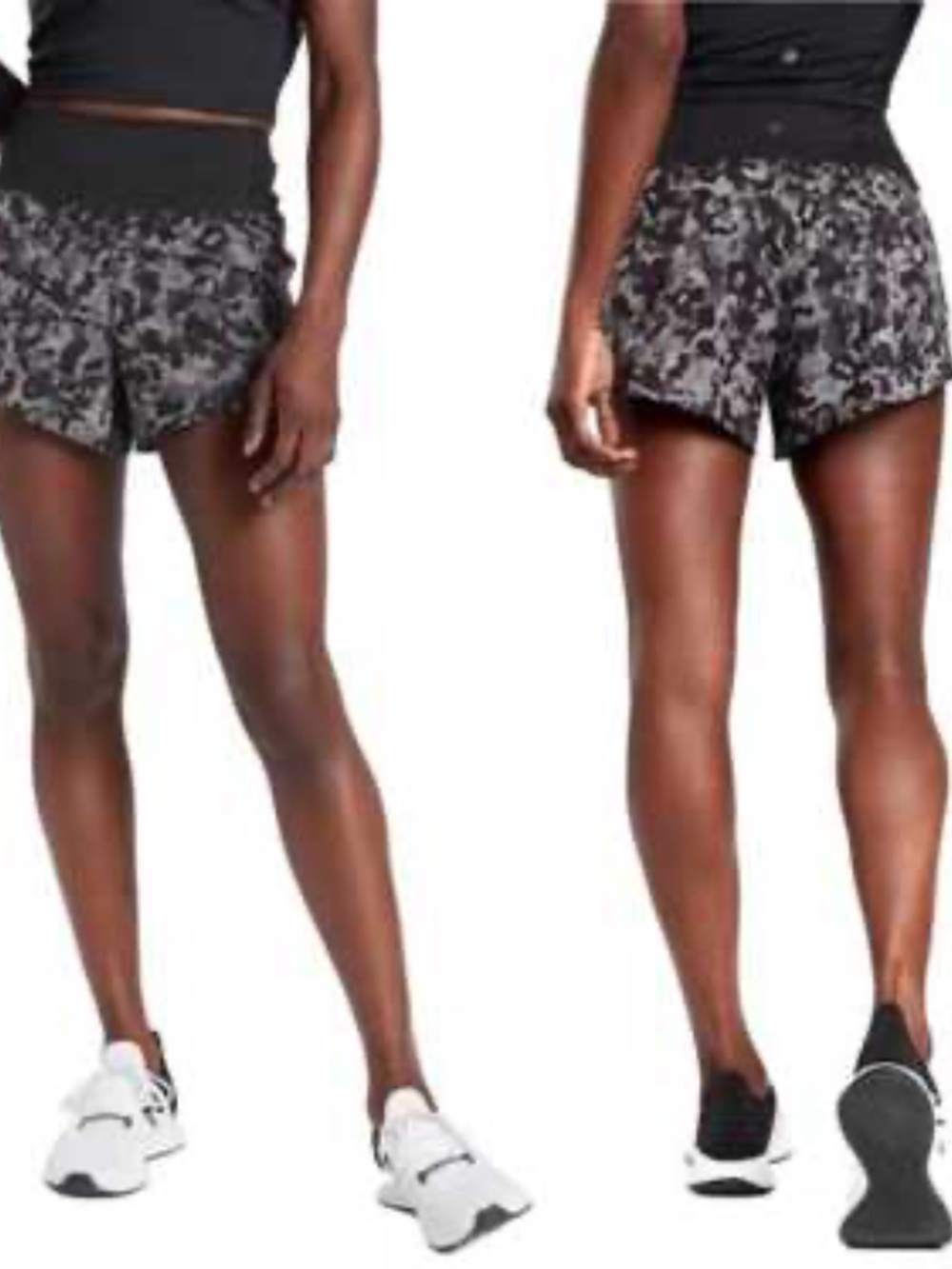 Women’s Athleta Size Medium Running Free Short 3.5” Camo EUC